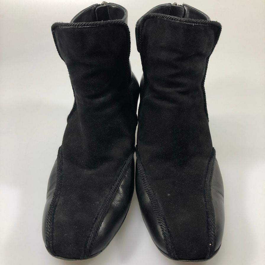 ボッテガ ヴェネタ ショートブーツ カーフスエードコンビ サイズ40 BOTTEGA VENETA 約25.0cm【AFC36】