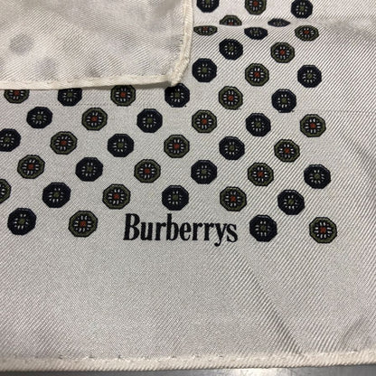 バーバリーズ ポケット チーフ  ポケットスクエア シルク想定 メンズ 32cm×32cm ホワイト系 Burberry's