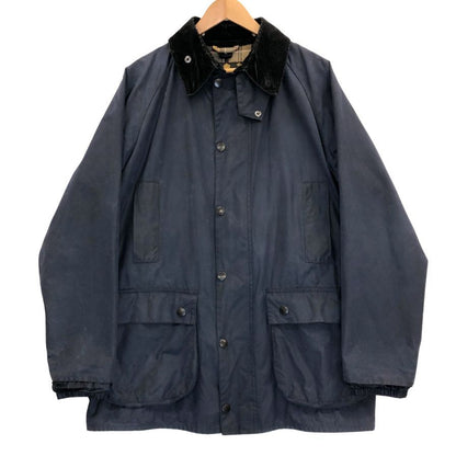 美品◆バブアー ジャケット ビューフォート SL ワックス コットン 3ワラント ネイビー メンズ サイズ42 Barbour 【AFA13】