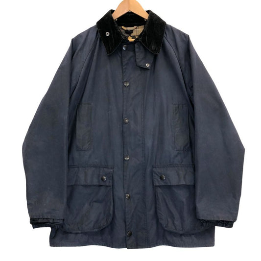 美品◆バブアー ジャケット ビューフォート SL ワックス コットン 3ワラント ネイビー メンズ サイズ42 Barbour 【AFA13】