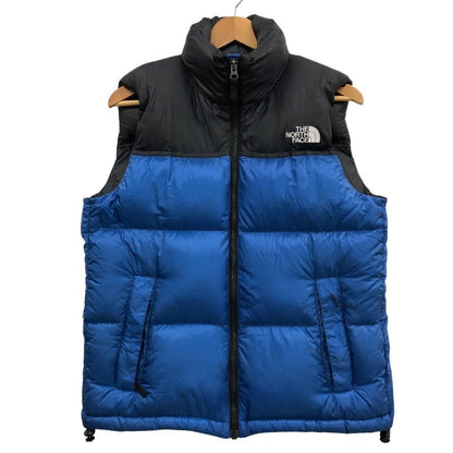 中古◆ノースフェイス ND91309 ヌプシ ダウンベスト メンズ サイズS ブルー ブラック THE NORTH FACE 【AFA22】