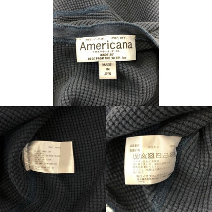 美品◆アメリカーナ サーマルプルオーバー レディース サイズF ブルー AMERICANA 【AFB41】