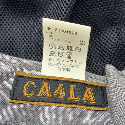 カシラ ハンチング帽子 リネン混 日本製 メンズ サイズ不明 ブラック CA4LA【AFI20】【中古】