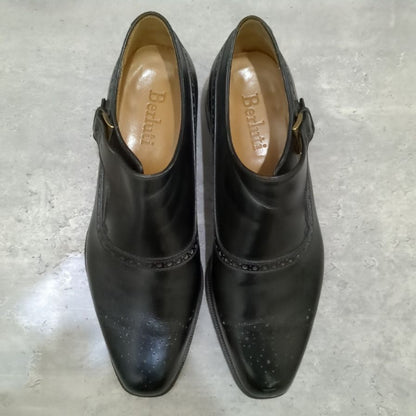 ベルルッティ レザーシューズ シングルモンク 902 ブラック メンズ サイズUK7 Berluti ビジネスシューズ 約25.5cm【LA】【中古】