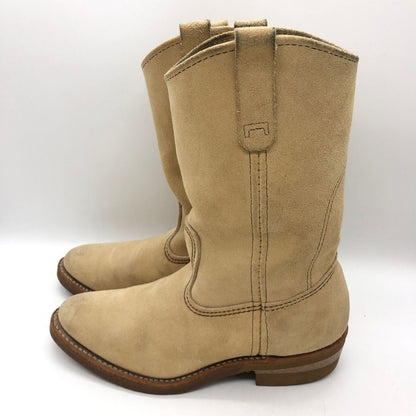 レッドウィング 8156 スウェード ロングブーツ メンズ US7 ベージュ red wing 約25.0cm【AFC5】