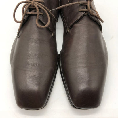 プラダ ダービーシューズ ダークブラウン サイズ5 PRADA 約25.0cm【AFC47】