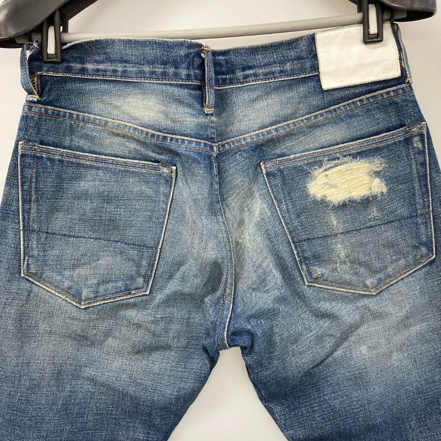 ロン ハーマン デニム パンツ ダメージ加工 USA製 セルビッジ 青耳 メンズ サイズ31 インディゴ Ron Herman Denim 【AFB12】