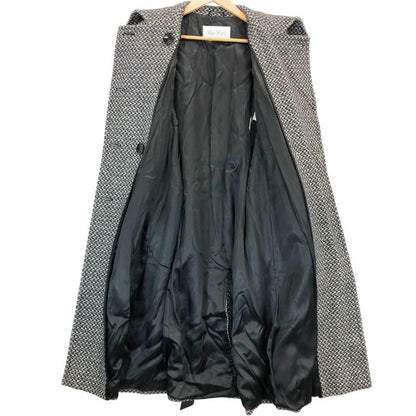 美品◆マックスマーラ チェスターコート ウール ツイード ヘリンボーン ロング丈 グレー レディース サイズ40 MaxMara 【AFA5】