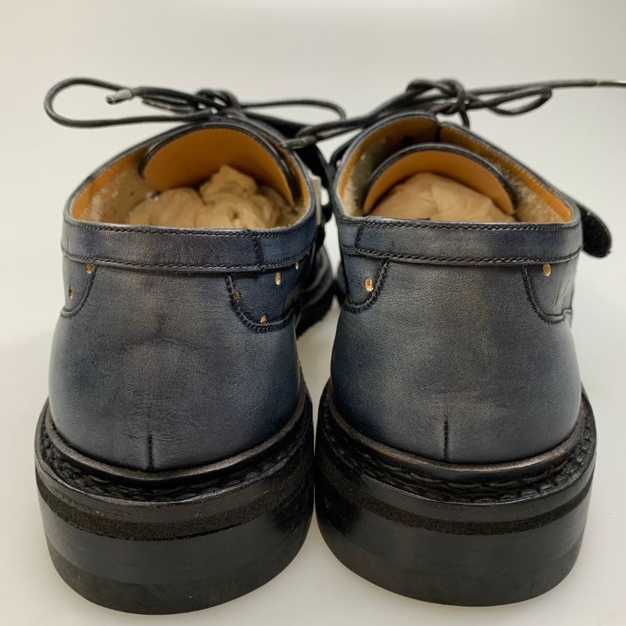 アーティスト―二 パンチングシューズ メンズ ブルー系 サイズ 7 a.testoni 約25.5cm【AFD9-2】