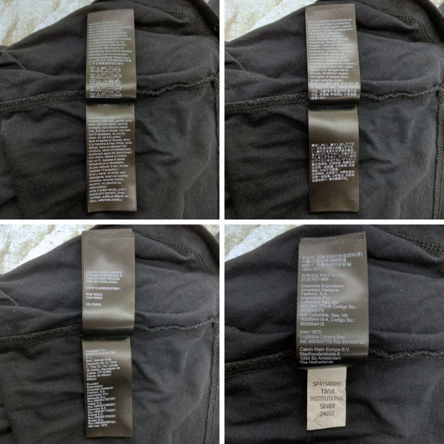 美品◆カルバンクラインジーンズ Tシャツ ボックスロゴ コットン サイズM メンズ ブラック シルバー Calvin Klein Jeans 【AFB51】