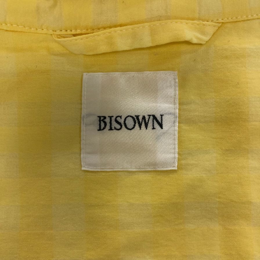 中古◆ビソウン スリーピングシャツ ジャケット 26S-BIS-SH22F イエロー メンズ サイズ4 BISOWN 【AFB2】