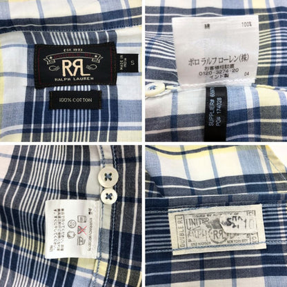 美品◆ダブルアールエル チェックシャツ ワンスター メンズ サイズS RALPH LAUREN RRL 【AFB9】
