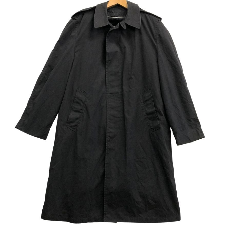 中古◆USED 米軍 U.S. NAVY  ブラック ステンカラーコート ライナー付き サイズ38 【AFA3】