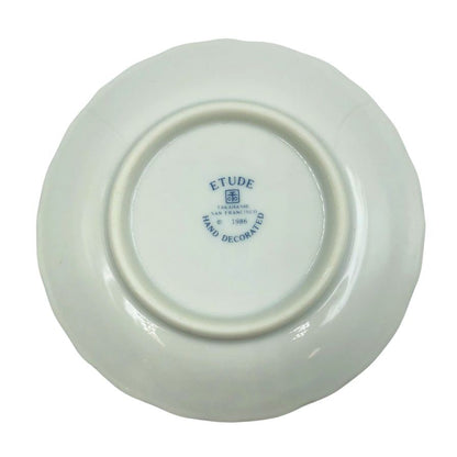 エチュード 花柄 ネイビー 小皿5枚セット ETUDE【AFI26】【中古】