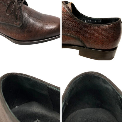 サルヴァトーレ フェラガモ レザーシューズ プレーントゥ キャビアスキン ブラウン系 サイズ5 レディース Salvatore Ferragamo 約22.5cm【AFD2】
