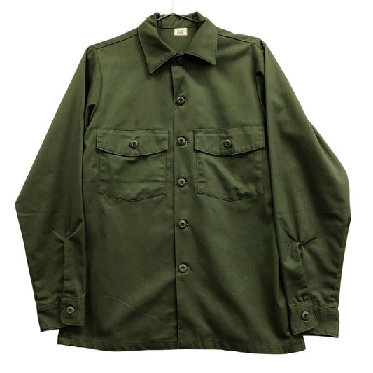 極美品◆アメリカ軍 ユーティリティシャツ OG-507 実物 87年 オリーブグリーン サイズ14.5X33 【AFB16】