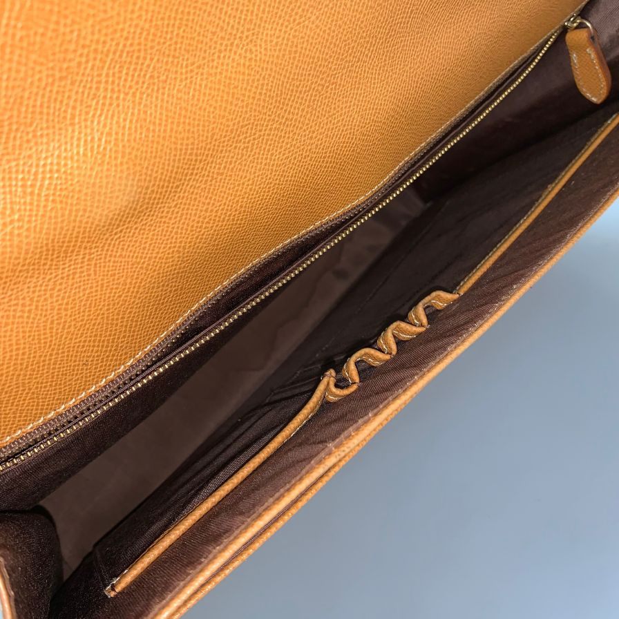 トゥモローランド レザー ブリーフバッグ ビジネスバッグ メンズ ブラウン TOMORROWLAND【AFE9】