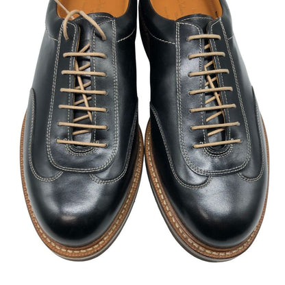 ジャランスリウァヤ レザースニーカー インテリジェンス シューズ 210306 カーフ ブラック サイズ8 メンズ Jalan Sriwijaya Intelligence Shoes 約26.5cm【AFD15-2】