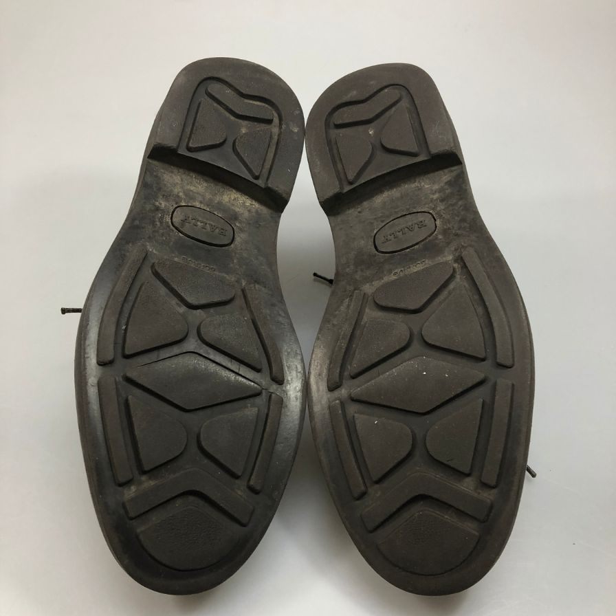 バリー レザーシューズ Uチップ ブーツ スエード ブラウン サイズ41.5  BALLY 約26.5cm【AFC44】