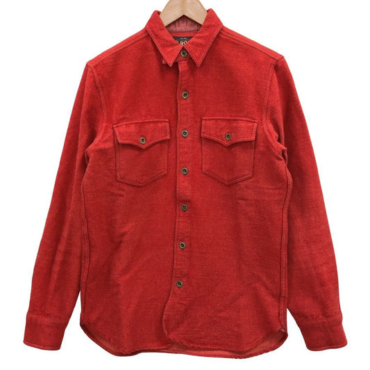 美品◆ダブルアールエル ラルフローレン シャツジャケット ウール混 レッド メンズ サイズXS RALPH LAUREN RRL 【AFB37】