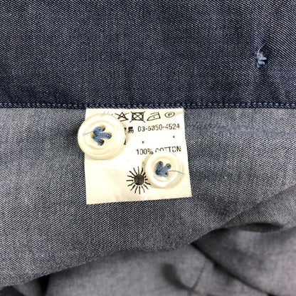 美品◆ジャンネット イプルオーバースタンドカラーシャツ ネイビー15/38 GIANNETTO 【AFB43】