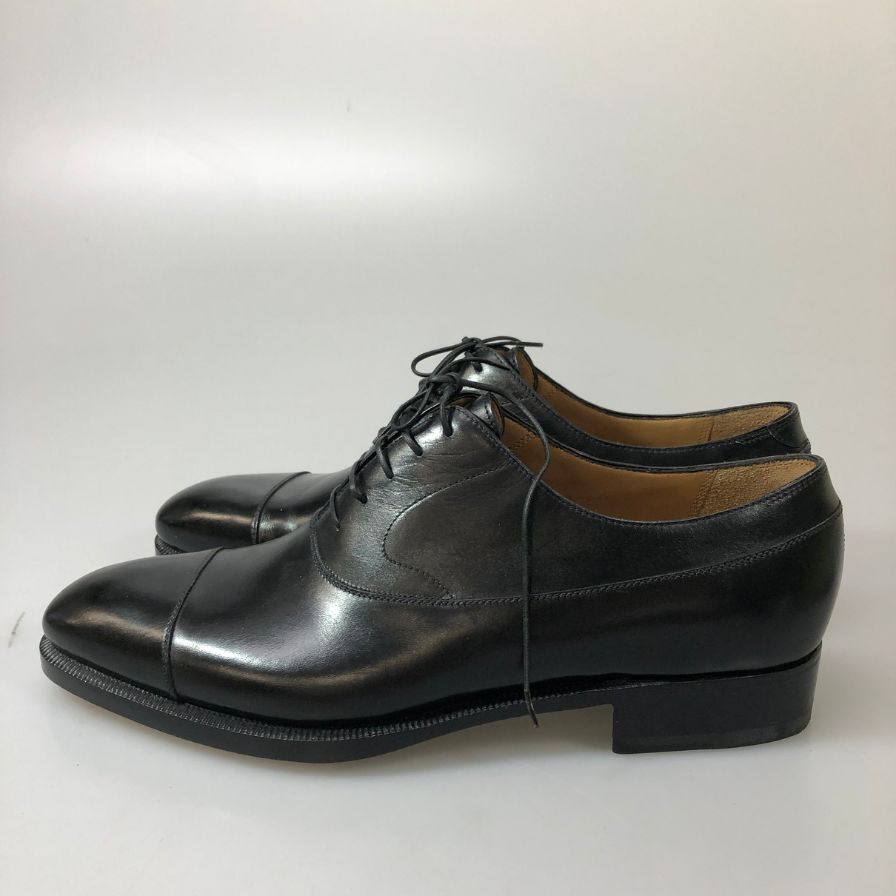 エンツォ ボナフェ マニフィカ ISETAN MEN'S 最高級ライン レザーシューズ ストレートチップ メンズ サイズUK7 ブラック Enzo Bonafe MAGNIFICA 約26.0cm【AFC48】