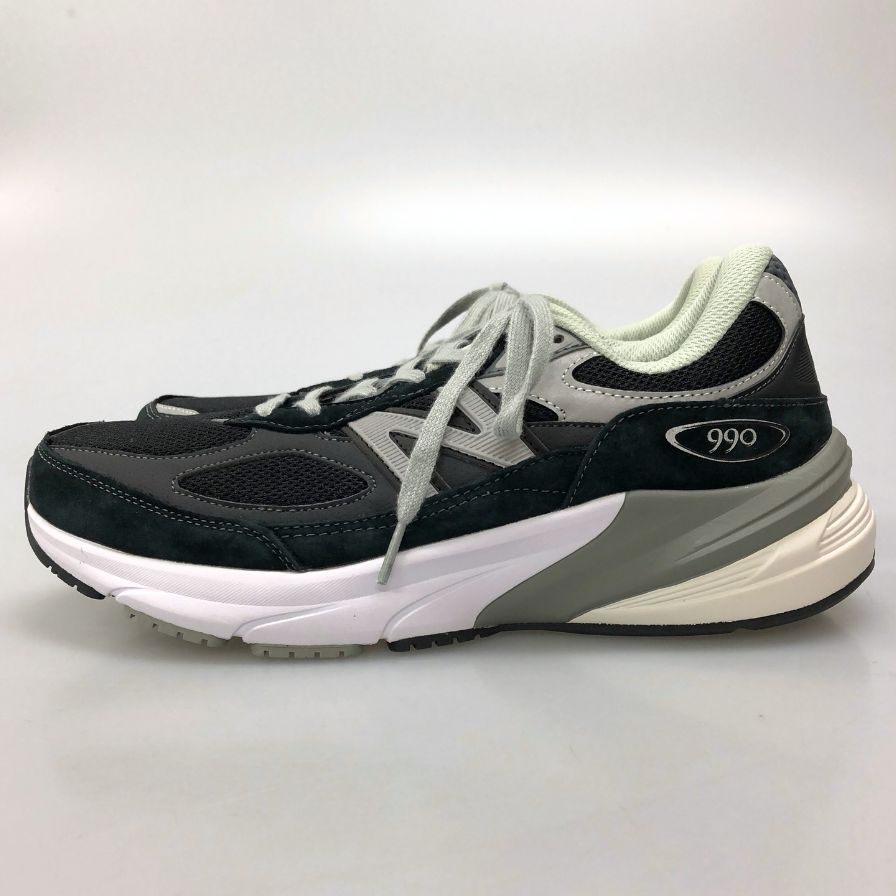 ニューバランス ローカットスニーカー M990BK6 レザー メッシュ USA製 ブラック メンズ サイズ27cm NewBalance 約27.0cm【AFC45】