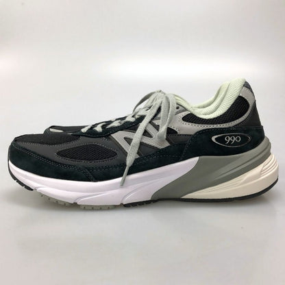ニューバランス ローカットスニーカー M990BK6 レザー メッシュ USA製 ブラック メンズ サイズ27cm NewBalance 約27.0cm【AFC45】