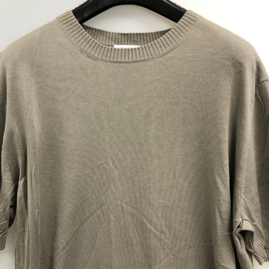 美品◆マーロ コットン 半袖 ニット トップス イタリア製 メンズ ザイズ52 グレー系 malo 【AFB46】
