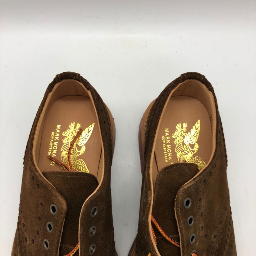 マーク マクナイリー ウィングチップ スウェード  ブラウン サイズ6 MARK MCNAIRY 約25.0cm【AFD9-2】