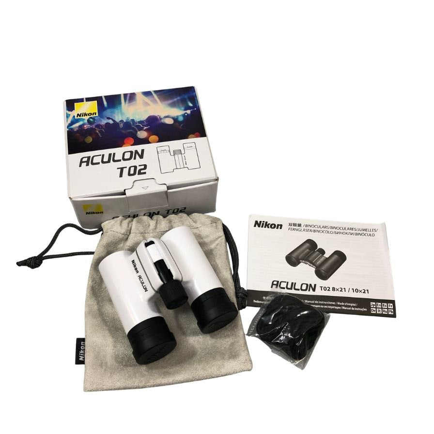 ニコン 双眼鏡 ACULON T02 8×21 ホワイト Nikon【AFI27】【中古】