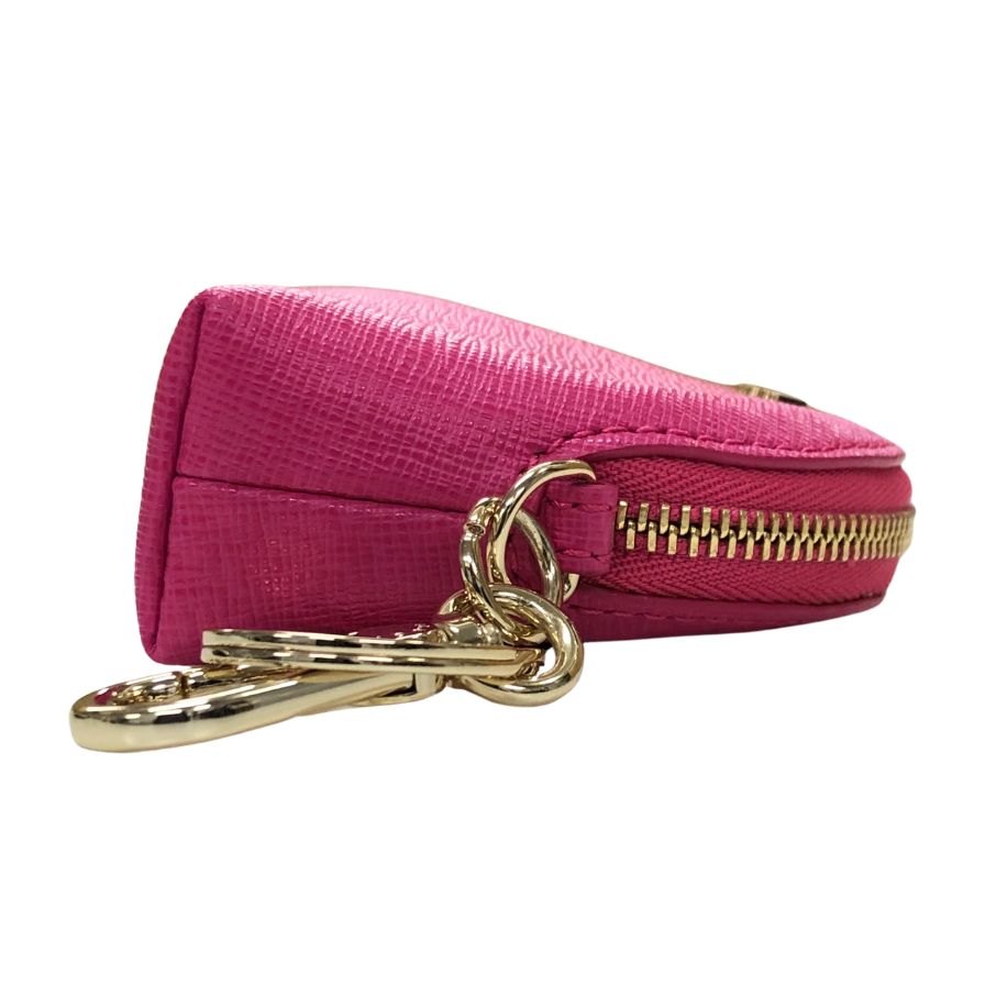 フルラ コインケース ポーチ キーホルダー レザー ピンク FURLA