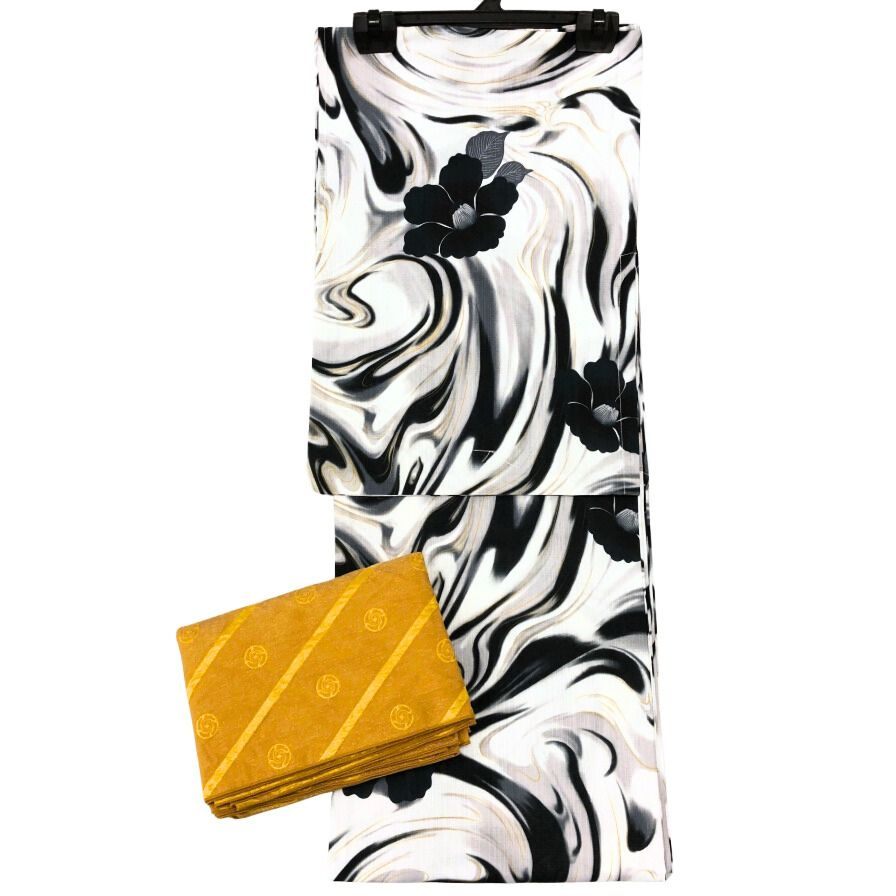 ふりふ 浴衣 呪術廻戦「夏油傑」 サイズL レディース ブラック系【AFB40】【中古】