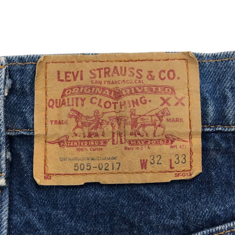 リーバイス デニムパンツ 505-0217 80-90S ボタン裏532  USA製 ブルー メンズ W32 L33 levi’s 【AFB36】