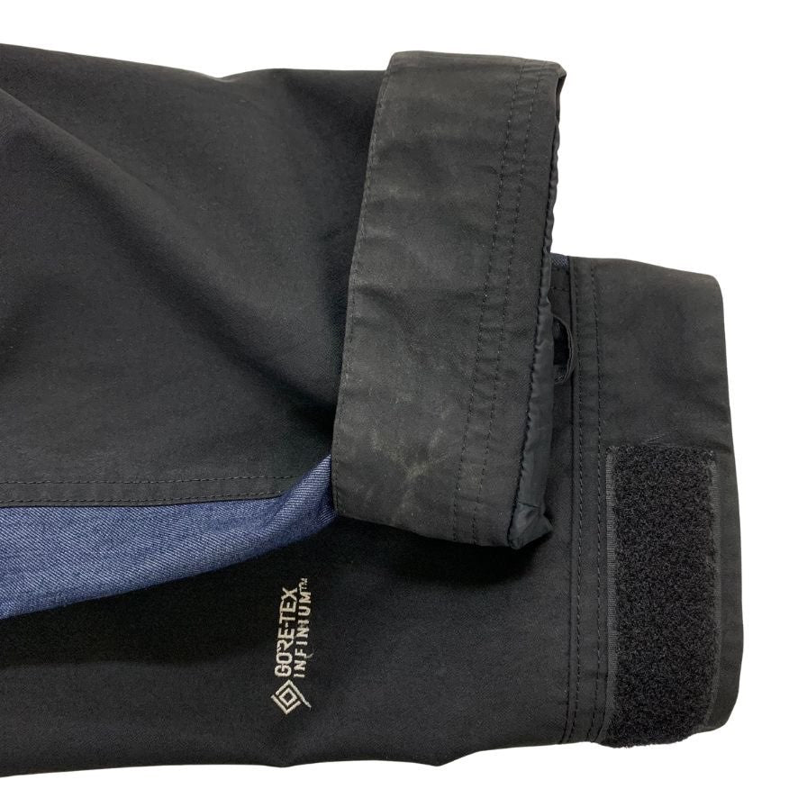 中古◆ザ ノースフェイス マウンテンライトジャケット デニム ゴアテックス NP12032 サイズL ブラック×ネイビー メンズ THE NORTH FACE 【AFA24】