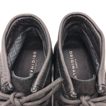 クラークス ワラビーブーツ モカシン スエード ゴアテックス メンズ ブラック サイズ25.5cm CLARKS 約25.5cm【AFD9】