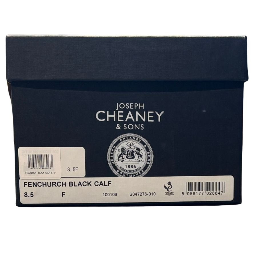 ジョセフチーニー レザーシューズ フェンチャーチ クォーターブローグ カーフ ブラック メンズ サイズUK8.5F JOSEPH CHEANEY FENCHURCH ビジネスシューズ 約27.0cm【LA】【中古】