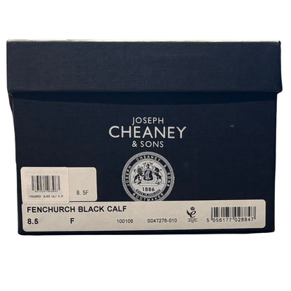 ジョセフチーニー レザーシューズ フェンチャーチ クォーターブローグ カーフ ブラック メンズ サイズUK8.5F JOSEPH CHEANEY FENCHURCH ビジネスシューズ 約27.0cm【LA】【中古】