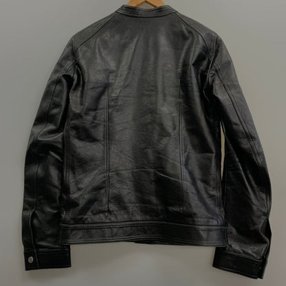 美品◆リックオウエンス レザージャケット シングルライダース 本革 RU16F6778 ブラック メンズ サイズ48 Rick Owens 【AFG1】