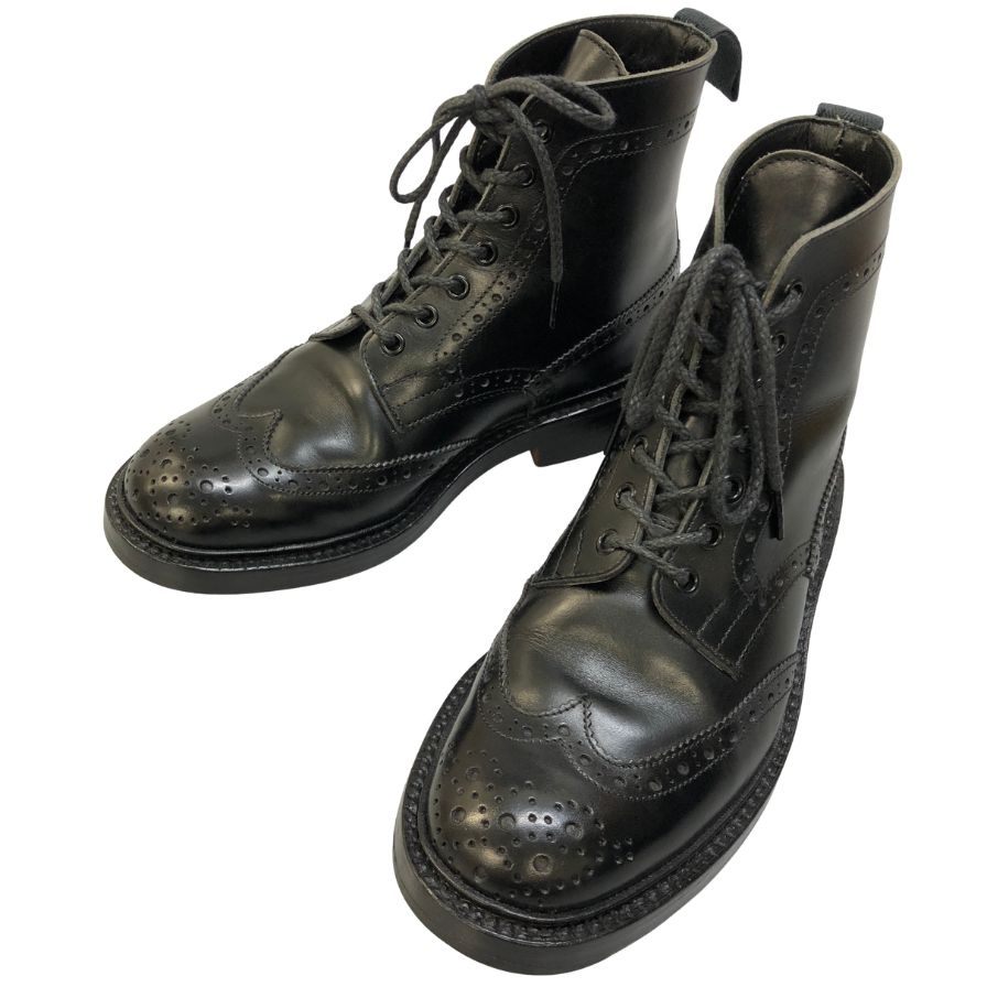 トリッカーズ 5634 ストゥー ウィングチップ メンズ サイズ 5 ブラック Trickers 約24.0cm【AFD9-2】