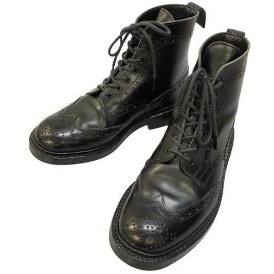 トリッカーズ 5634 ストゥー ウィングチップ メンズ サイズ 5 ブラック Trickers 約24.0cm【AFD9-2】