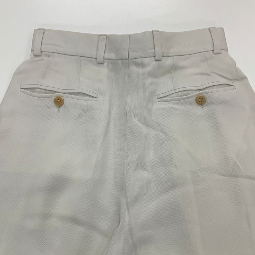 ジョルジオアルマーニ タックパンツ ホワイト レディース サイズ36 GIORGIO ARMANI 【AFB36】