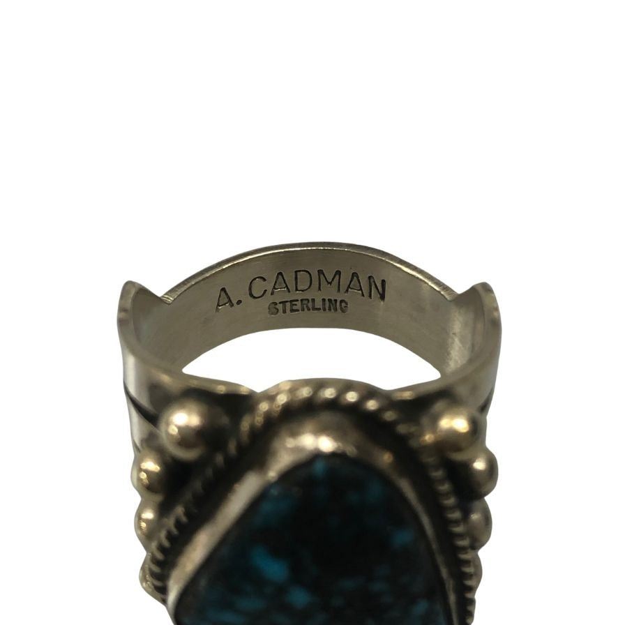 アンディ キャドマン リング ナバホ ナチュラルターコイズ スターリングシルバー ANDY CADMAN【AFI14】