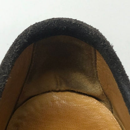エルメス パンチングロゴ ローファー スエード グレー サイズ41ハーフ Hermès 約26.5cm【AFC9】