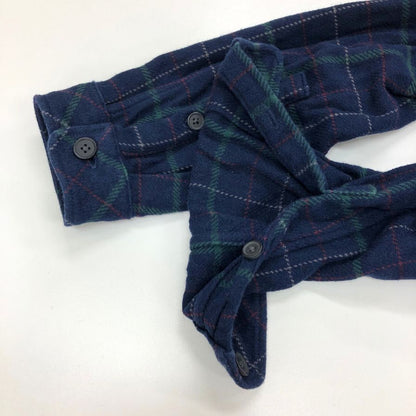 中古◆ユニクロ アンダーカバー ネルシャツ 長袖 コットン チェック コラボ ネイビー メンズ サイズM UNIQLO UNDERCOVER 【AFB46】