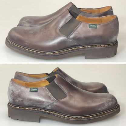 パラブーツ レザーシューズ フォトン ブライドル レザー サイドゴア スリッポン 145713 ブラウン メンズ サイズ8.5 PARABOOT PHOTON ビジネスシューズ 約27.0cm【LA】【中古】