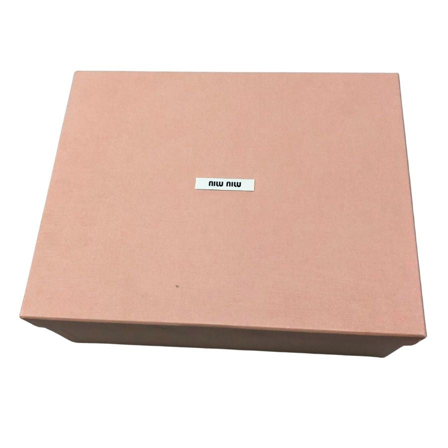 ミュウミュウ チャンキーローファー ロゴプレート  ホワイト サイズ 35 miumiu 約21.5cm【AFD12】