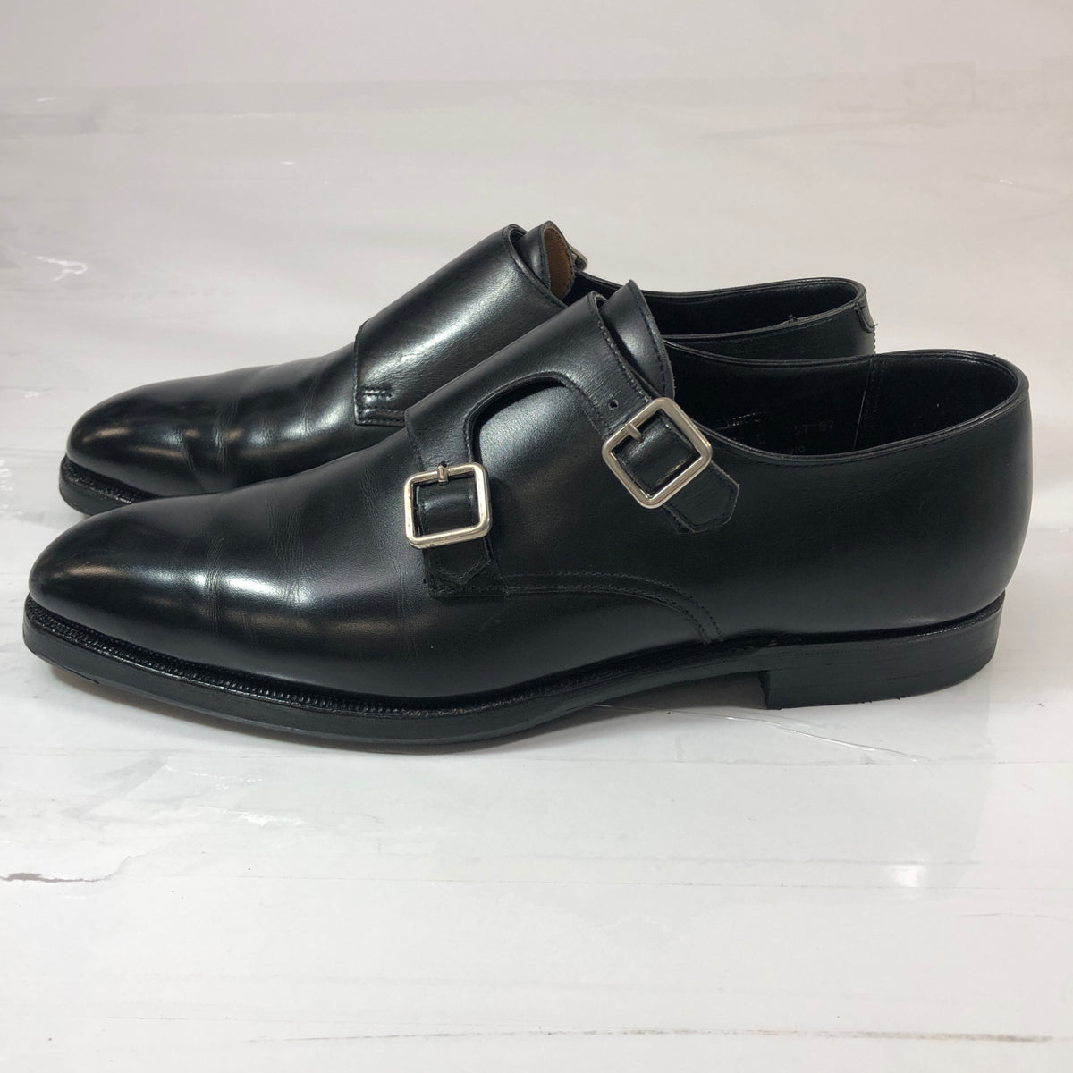 クロケット＆ジョーンズ SEYMOUR ダブルモンク カーフ ブラック サイズUK6.5D Crockett & Jones 約25.0cm【AFC47】