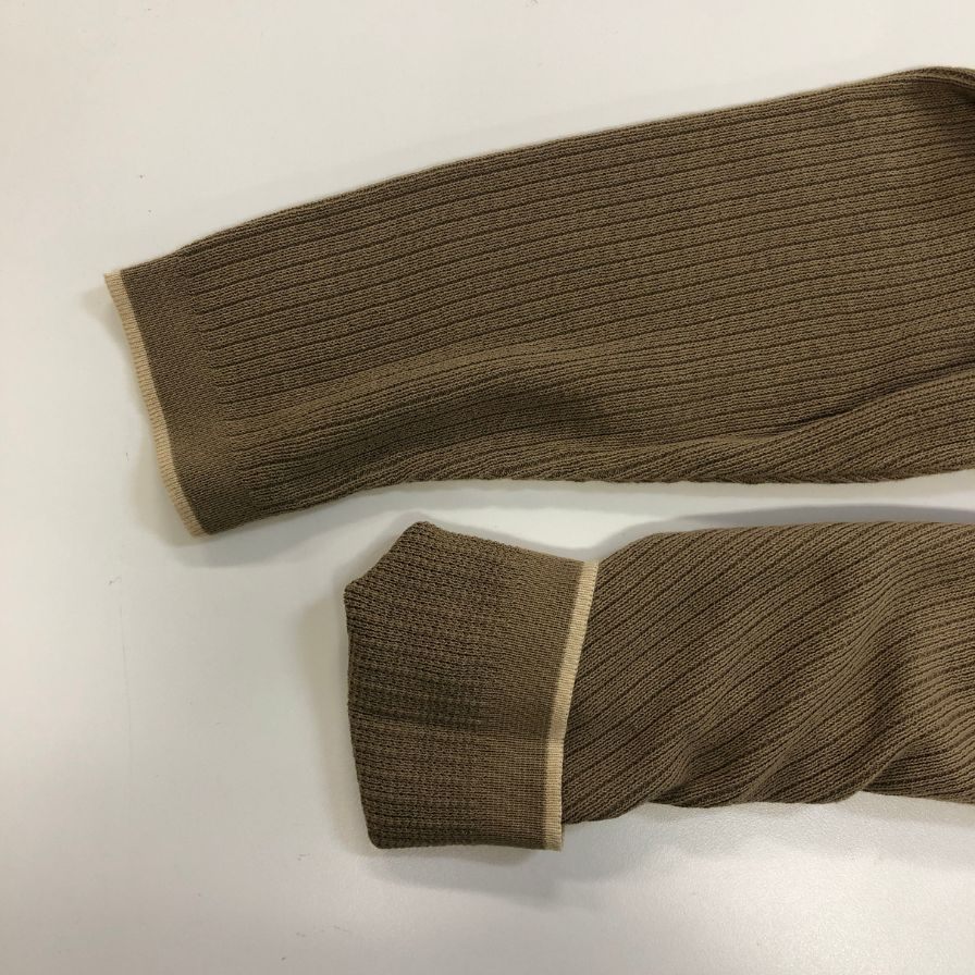 美品◆エルメネジルド ゼニア コットンニット ベージュ サイズM  Ermenegildo Zegna 【AFB12】