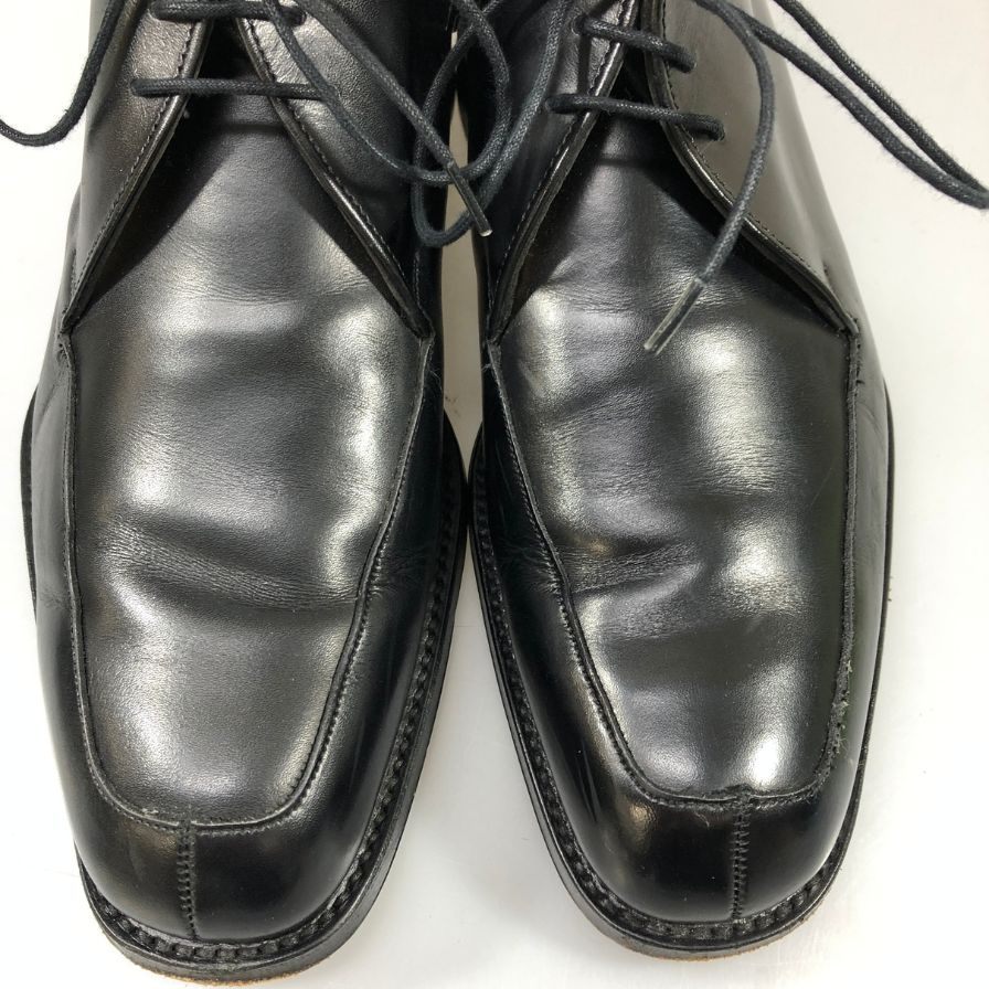 ポールスミス レザーシューズ Uチップ レースアップブーツ イングランド製 メンズ サイズ UK6.5 ブラック PaulSmith 約25.5cm【AFC53】